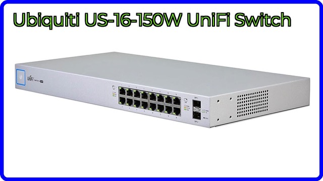White Ubiquiti UniFi US-16-150W 16-port rackmount switch