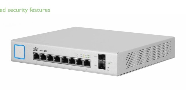 Ubiquiti UniFi US-8-150W managed PoE switch in white