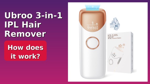 Ubroo gold IPL hair removal device with ice cooling head
