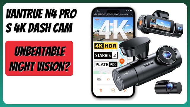 VANTRUE N4 Pro S three-channel 4K dash cam with front and rear cameras