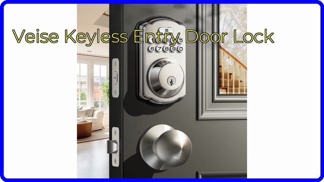 Veise satin nickel keypad deadbolt with two door knobs