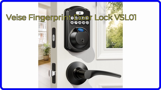 Veise matte black fingerprint door lock set with lever handles