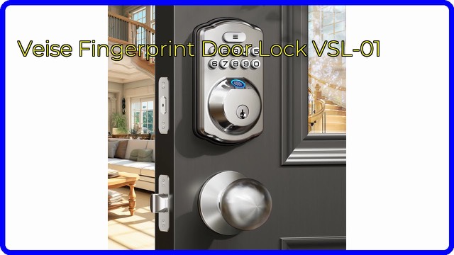 Veise satin nickel fingerprint deadbolt with door knobs