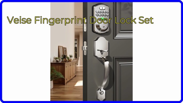 Veise KS02D fingerprint keypad deadbolt with lever handle in satin nickel