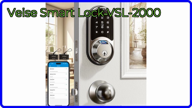 Veise fingerprint smart lock with handle set in satin nickel