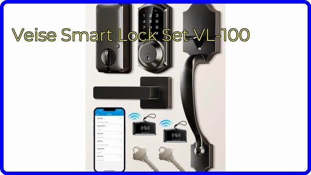 Veise smart deadbolt with touchscreen keypad and lever handle in matte black