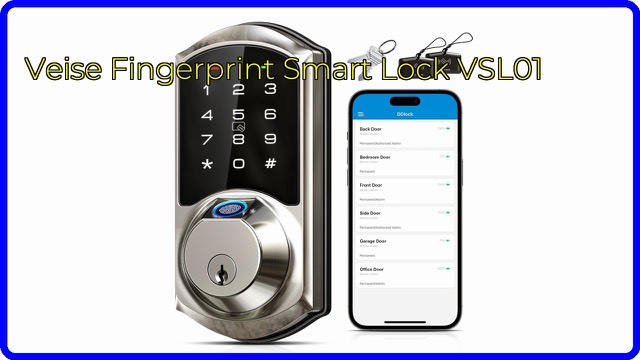 Veise fingerprint smart deadbolt with touchscreen keypad in satin nickel
