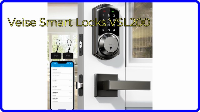 Veise smart lock with touchscreen keypad and lever handle in matte black