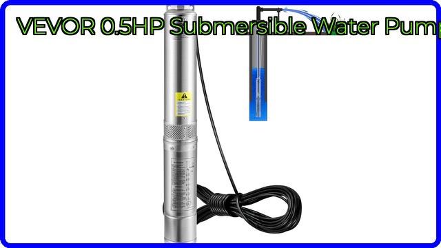 VEVOR 4-inch stainless steel deep well submersible pump