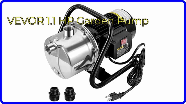 VEVOR portable stainless steel garden jet pump with carry handle