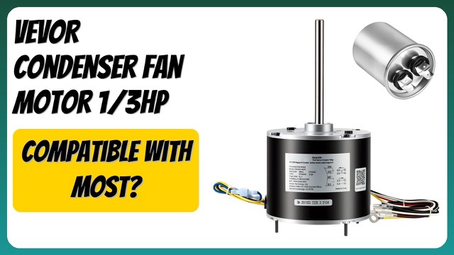 VEVOR 1/3 HP condenser fan motor with its capacitor