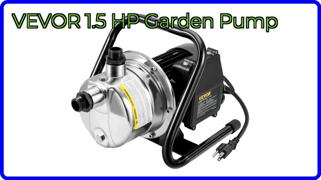 VEVOR 1.5 HP stainless steel portable garden jet pump