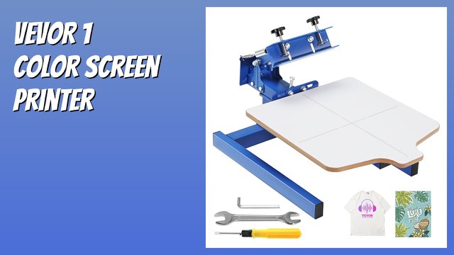VEVOR one-color screen printing press with pallet and screen frame