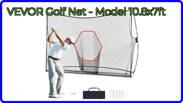 VEVOR portable golf practice hitting net with target cloth on a fiberglass frame