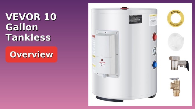 VEVOR 10-gallon electric storage water heater with knob control and LED display