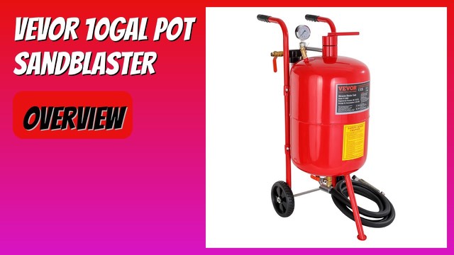 VEVOR 10 gallon pressure pot sandblaster on two wheels