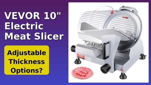 VEVOR 10-inch electric meat slicer with stainless steel tray