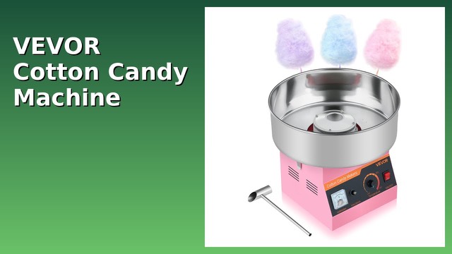 Pink VEVOR electric cotton candy machine with stainless steel bowl