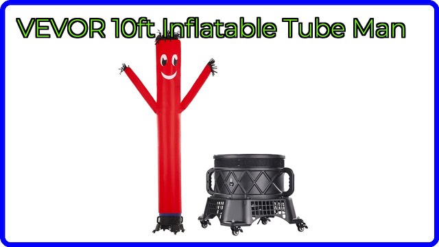 VEVOR red 10 ft inflatable tube man with its blower