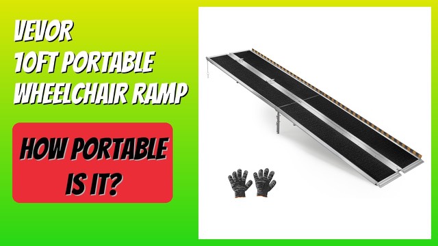 VEVOR 10-foot aluminum folding wheelchair ramp