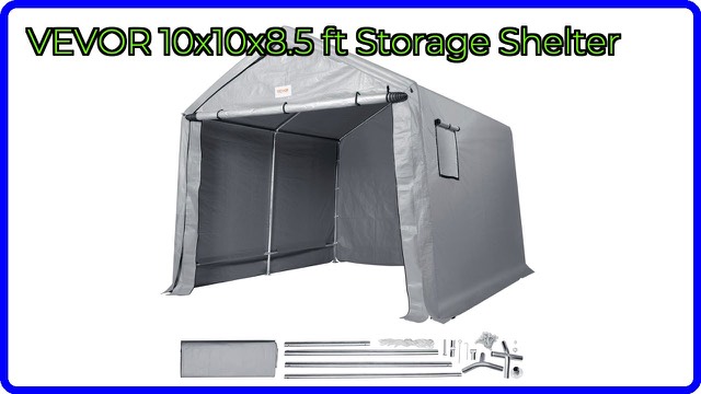 VEVOR portable storage shelter with steel frame and fabric cover