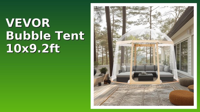 VEVOR clear bubble dome tent set up on a lawn