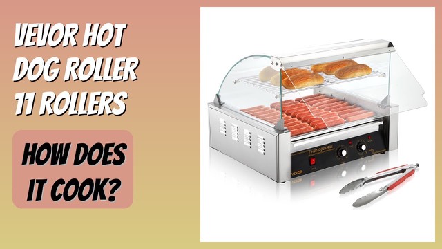 VEVOR stainless steel hot dog roller machine with glass cover