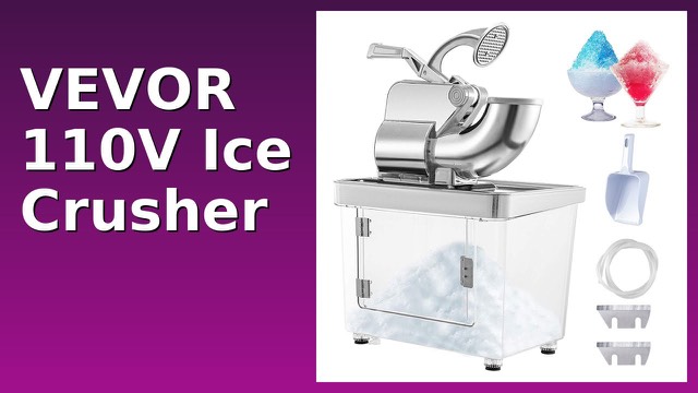 VEVOR stainless steel electric ice shaver with clear storage box