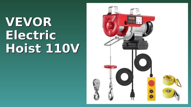 VEVOR electric hoist with steel cable and wired remote control