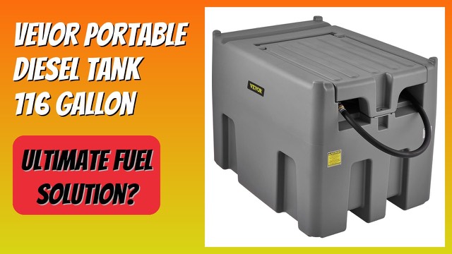 VEVOR gray 116 gallon portable diesel fuel transfer tank