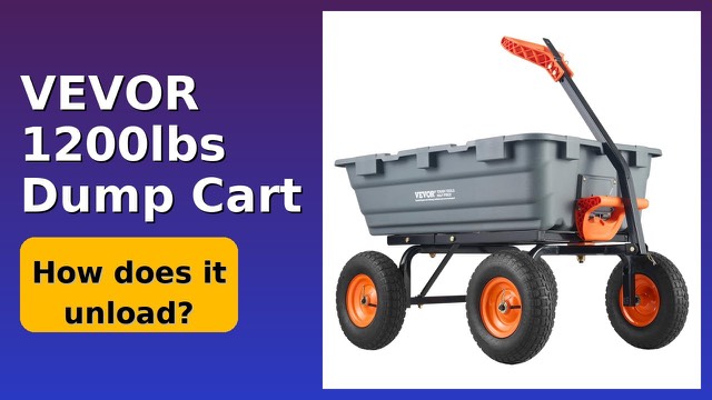 VEVOR heavy duty poly garden dump cart with 13-inch rubber wheels