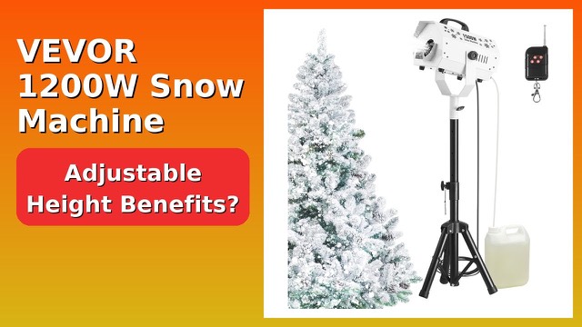 VEVOR 1200W snow machine on an adjustable stand