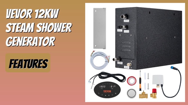 VEVOR 12 kW steam shower generator with controller and steam nozzle