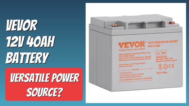 VEVOR 12V 40Ah AGM deep cycle battery