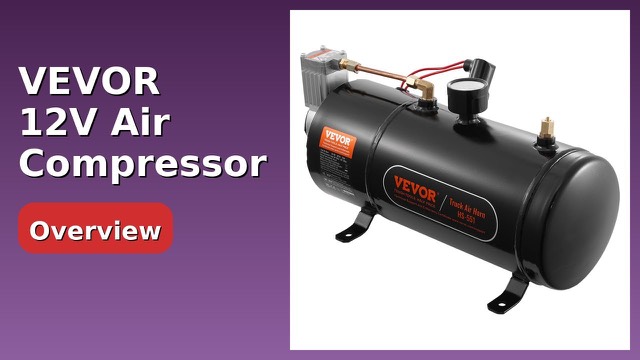 VEVOR 12V onboard air compressor with 0.8 gallon tank