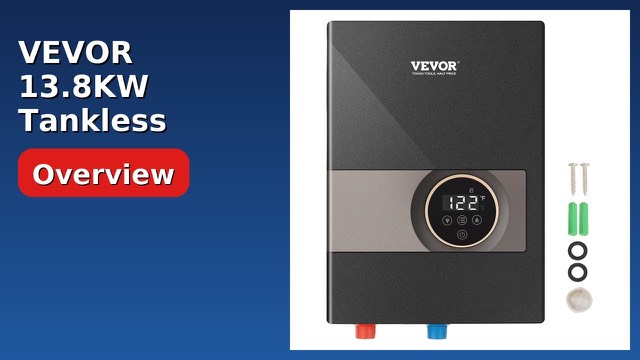 VEVOR 13.8kW wall-mounted electric tankless water heater with display