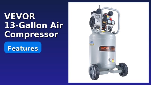 VEVOR 13-gallon oil-free portable air compressor on two wheels