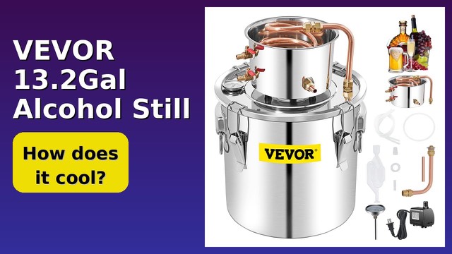 VEVOR stainless steel 50L distillery kit with copper condenser coil and pump