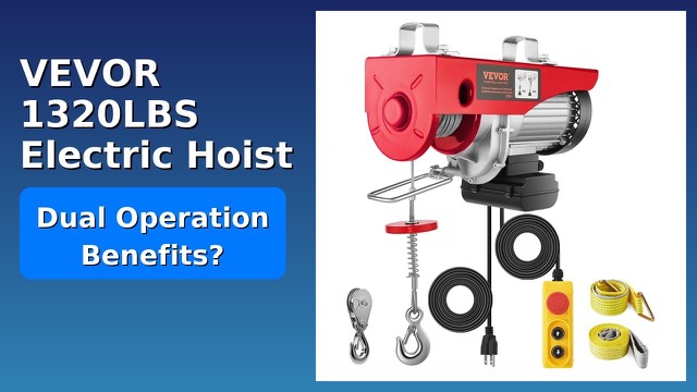 VEVOR electric hoist with steel cable and hook