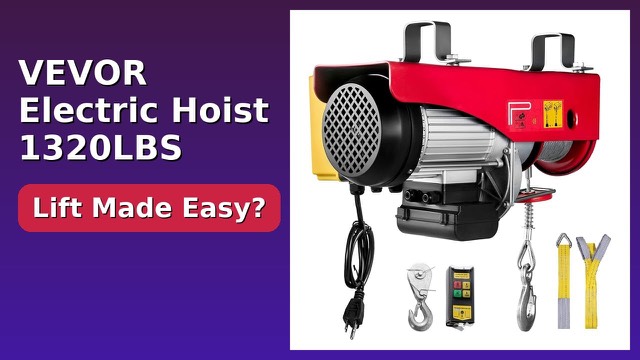 VEVOR 1320 lb overhead electric hoist with wireless remote