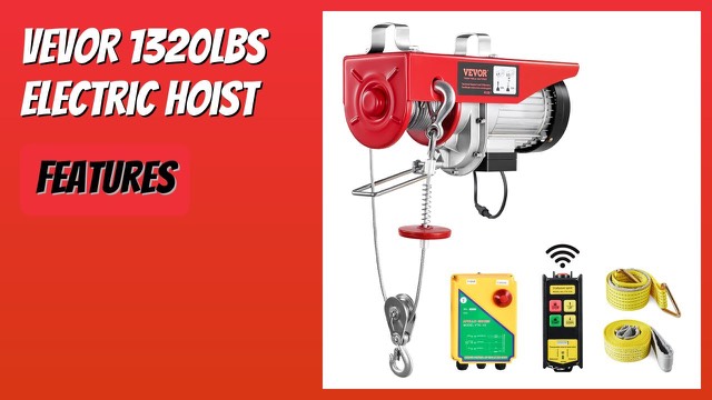 VEVOR electric wire rope hoist with wireless remote control
