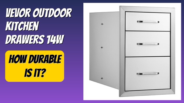 VEVOR 14 inch brushed stainless steel three-tier outdoor kitchen drawers