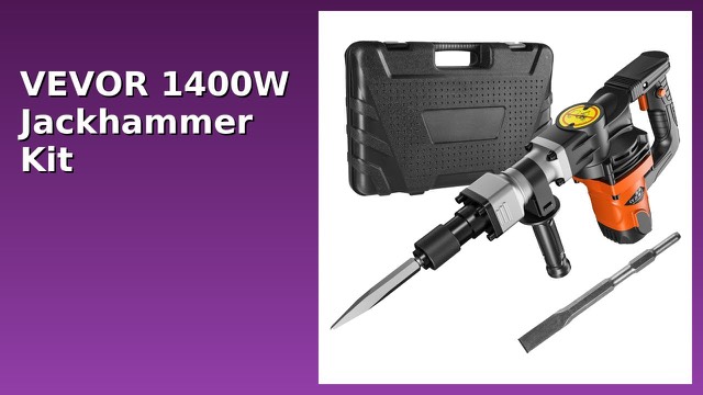 VEVOR 1400W electric demolition jackhammer with chisels and carry case