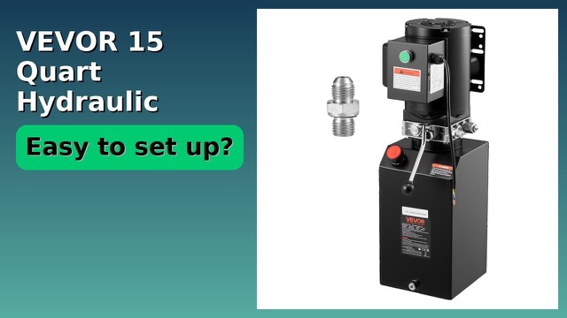VEVOR 15 quart single-acting hydraulic power unit with steel tank