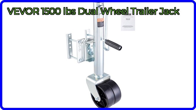 VEVOR 1500 lb swivel trailer tongue jack with dual wheels