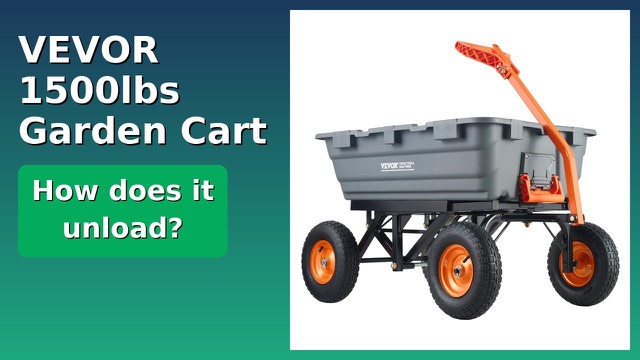 VEVOR poly garden dump cart with 13-inch rubber tyres