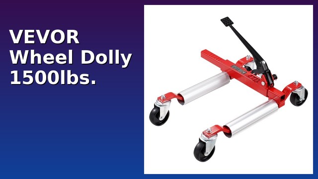 VEVOR steel wheel dolly with ratcheting foot pedal and casters