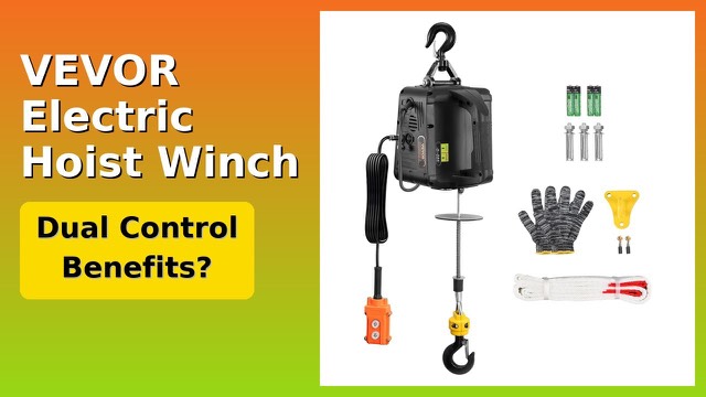 VEVOR portable electric hoist winch with wire rope and hook