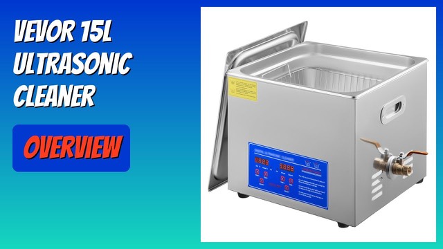 VEVOR 15L stainless steel ultrasonic cleaner with digital control panel