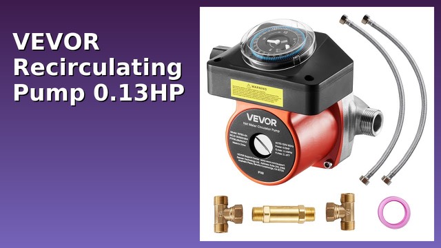 VEVOR hot water recirculating pump kit with bypass valve and braided hoses